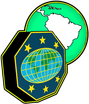 Escudo de Guías Mayores con Mundo - Verde (División Sudamericana)