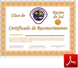 Certificado de Rayito de Sol
