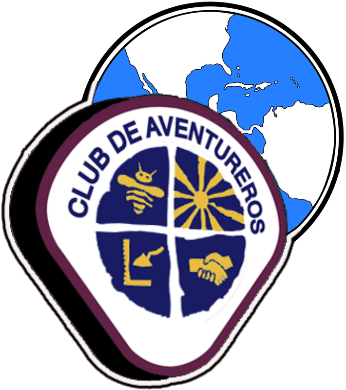 Escudo de Aventureros con Mundo - Azul (División Interamericana)