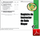 Registro de Instructor de Guía Mayor