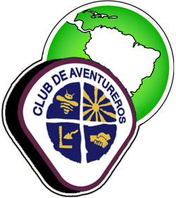 Escudo de Aventureros con Mundo - Verde (División Sudamericana)