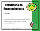 Certificado de Reconocimiento de Instructor de Guías Mayores