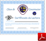 Certificado de Lectura de Constructor