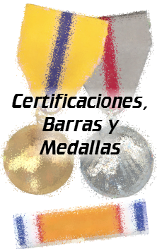 Certificaciones, Barras y Medallas JA