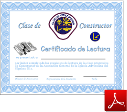 Certificado de Lectura de Constructor